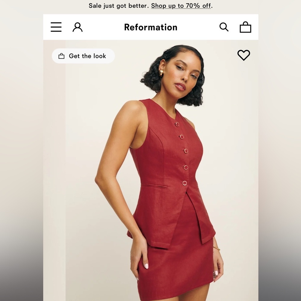 Reformation Veranda Linen Set- Size 12